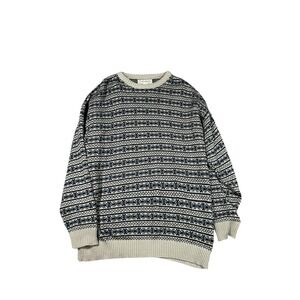 Vintage Crossings Fair Isle Sweater Nordic‎ Knit Pullover Retro 90s Size Medium